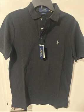 Polo by Ralph Lauren Men's Black Polo with Contrasting Pony